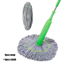 2-in-1 Self-Wringing Microfiber Mop