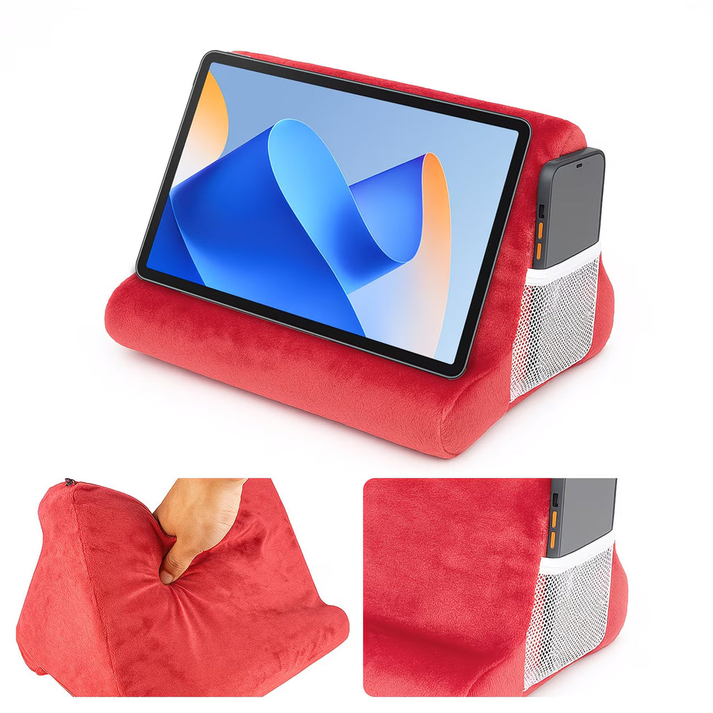 Multi-Angle Pillow Stand for iPad & Laptop – Soft Cushion Reading Holder