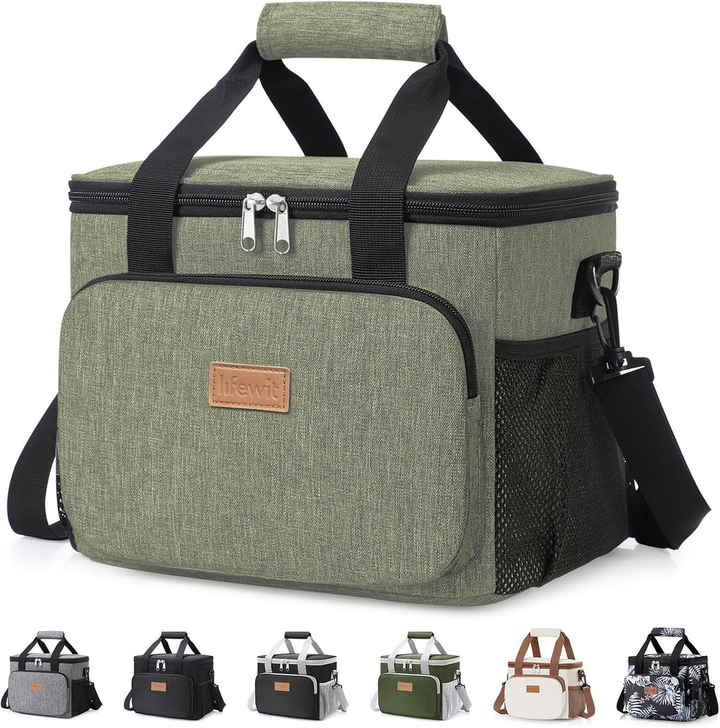 Lifewit 8.5L Insulated Lunch Bag – 12 Can Soft Cooler Tote (Black)