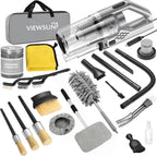 Viewsun 20PCS Pink Car Cleaning Kit – Interior Detailing Set with Drill Brushes, Windshield Tools & Cleaning Gel