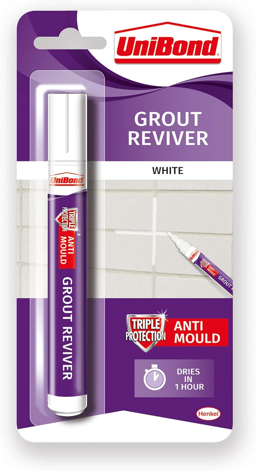 Unibond White Grout Reviver Pen – Tile Joint Whitener 7ml