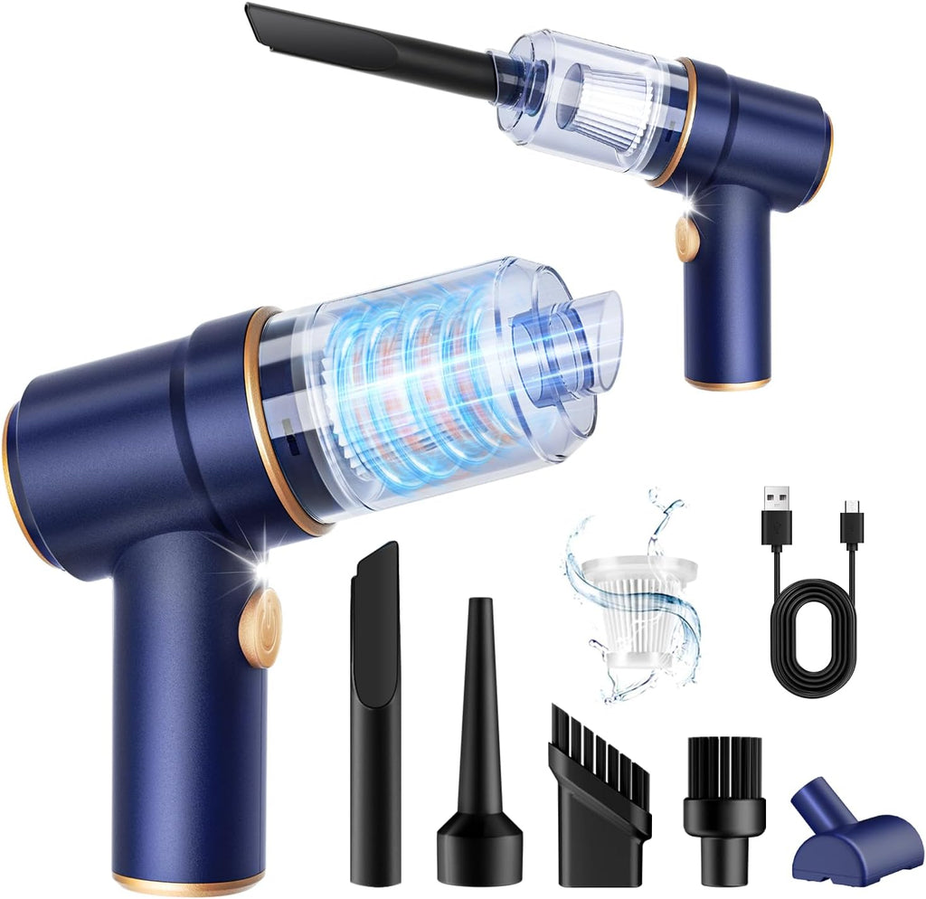 KMM 9000Pa Handheld Car Vacuum & Air Duster – High-Power LED Cleaner with Multi-Nozzles for Car, Home & Pets