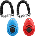 Diyife 2-Pack Dog Clickers (Blue & Red) – Pet Training Clicker with Wrist Strap for Dogs, Cats & Horses