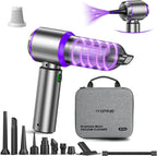 4-in-1 Mini Car Vacuum & Air Duster – Super Power Handheld Cordless Cleaner (Purple)