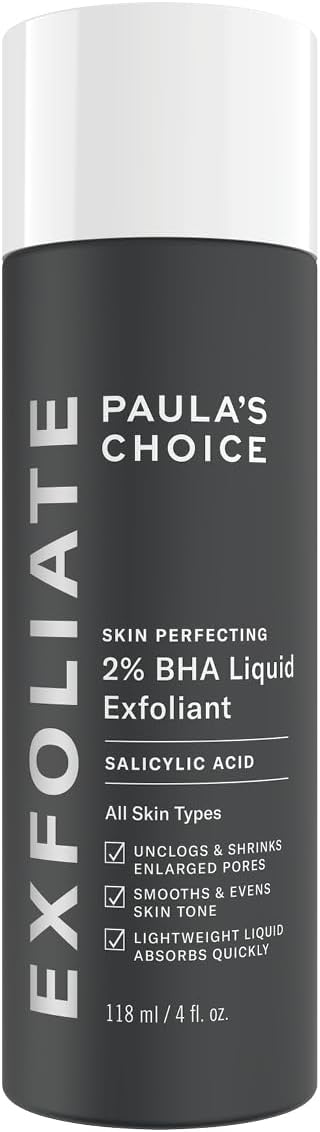 Paula’s Choice 2% BHA Liquid Exfoliant – Salicylic Acid for Blackheads & Pores (118ml)