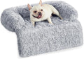 Feandrea FluffyHug Calming Dog Sofa Bed – Grey Ombré, M (80×75×16 cm) for Small & Medium Dogs