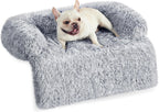 Feandrea FluffyHug Calming Dog Sofa Bed – Grey Ombré, M (80×75×16 cm) for Small & Medium Dogs