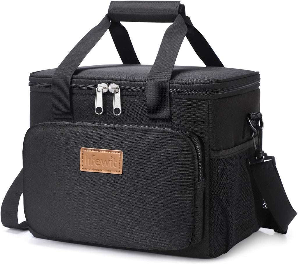 Lifewit 8.5L Insulated Lunch Bag – 12 Can Soft Cooler Tote (Black)