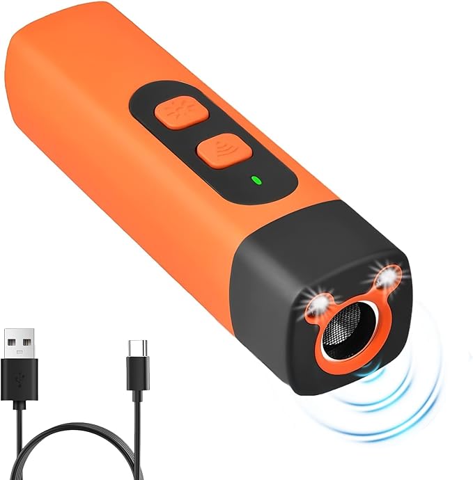 2-in-1 Ultrasonic Dog Bark Deterrent with LED Flashlight – Portable Anti-Bark Trainer