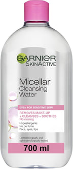 Garnier Micellar Cleansing Water 700ml – Makeup Remover for Sensitive Skin