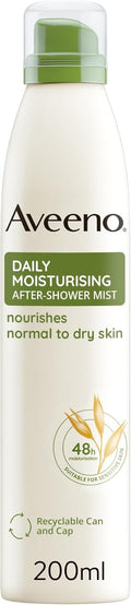 Aveeno Daily Moisturising After-Shower Mist – Oat Extract, Sensitive Skin, 48h Hydration (200ml)