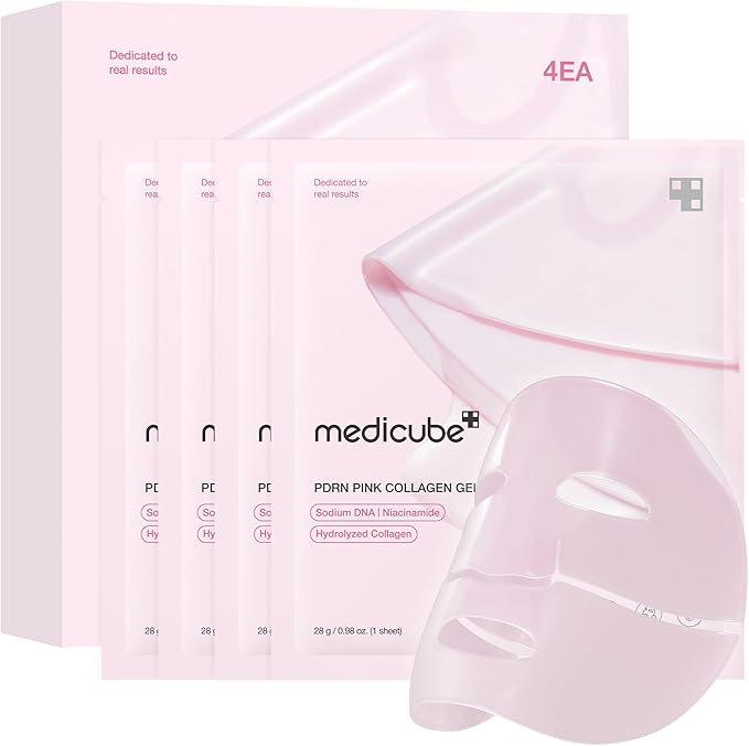 medicube Salmon DNA PDRN pink collagen jelly gel mask | overnight face mask for glass glow skin- elasticity, hydrating, firming and moisturising