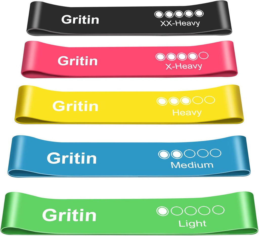 Gritin Resistance Loop Bands – 5 Strength Set