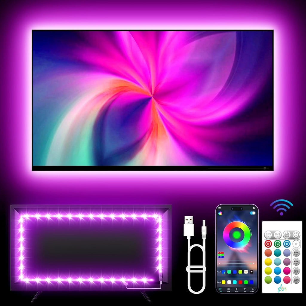 GlowSync RGB TV LED Lights – Music Reactive (4m)