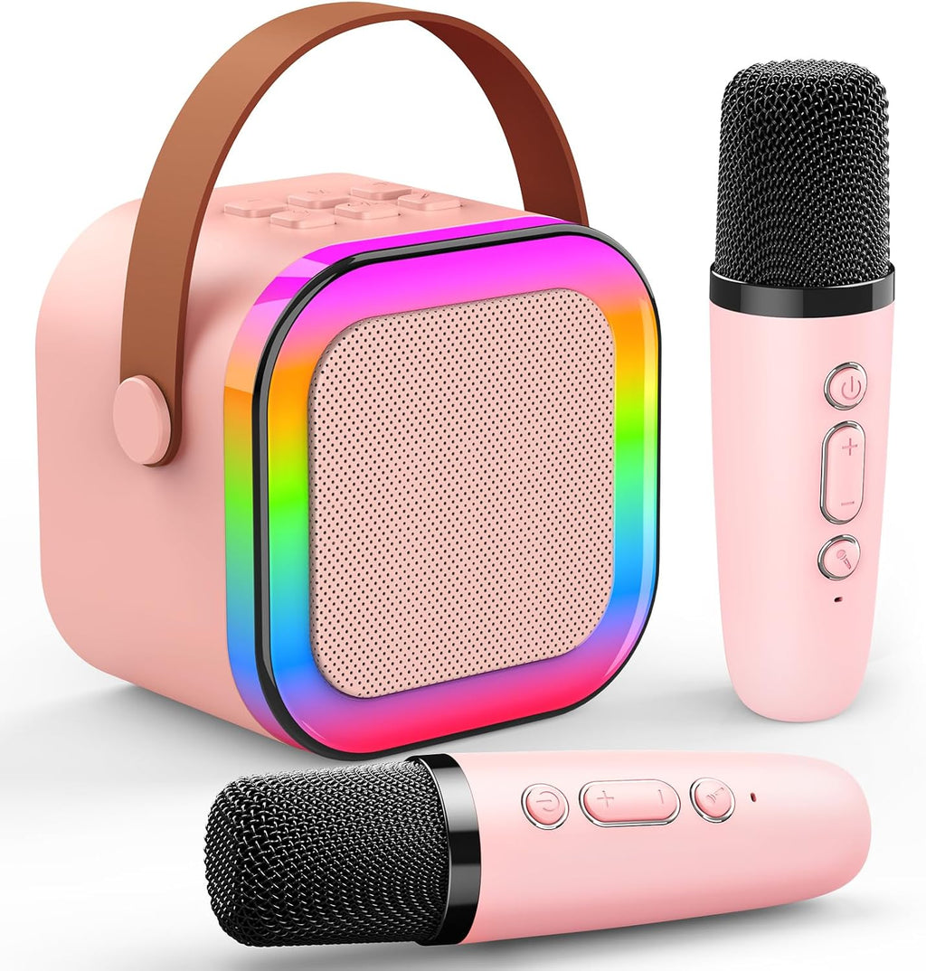 Karaoke Machine with 2 Microphones – Birthday Gift for Girls (Ages 3-15)