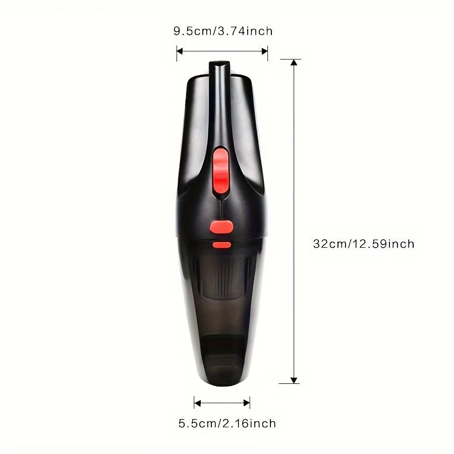 Mini High-Power Car Vacuum Cleaner – Portable Handheld Cordless Cleaner for Deep Interior Cleaning