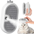 Rechargeable Cat & Pet Steam Brush – Self-Cleaning Slicker Comb for Cats, Dogs & Rabbits