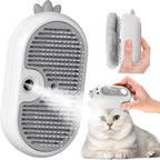 Rechargeable Cat & Pet Steam Brush – Self-Cleaning Slicker Comb for Cats, Dogs & Rabbits