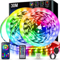 30M Bluetooth RGB LED Strip Lights with Music Sync