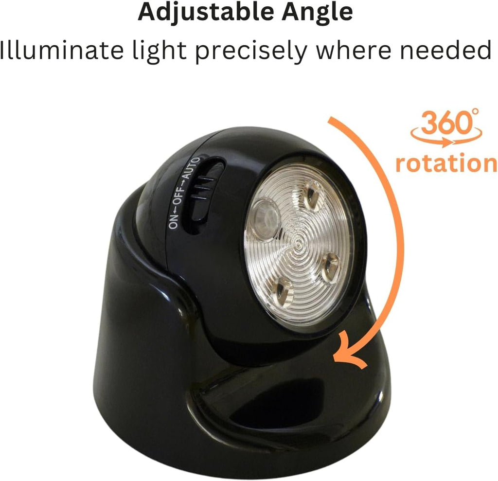 Auraglow Motion Sensor LED Wall Light – Black