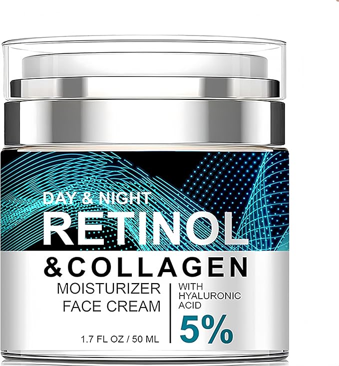 Advanced Retinol & Collagen Face Cream – 5% Hyaluronic Acid, Anti-Aging & 24H Hydration