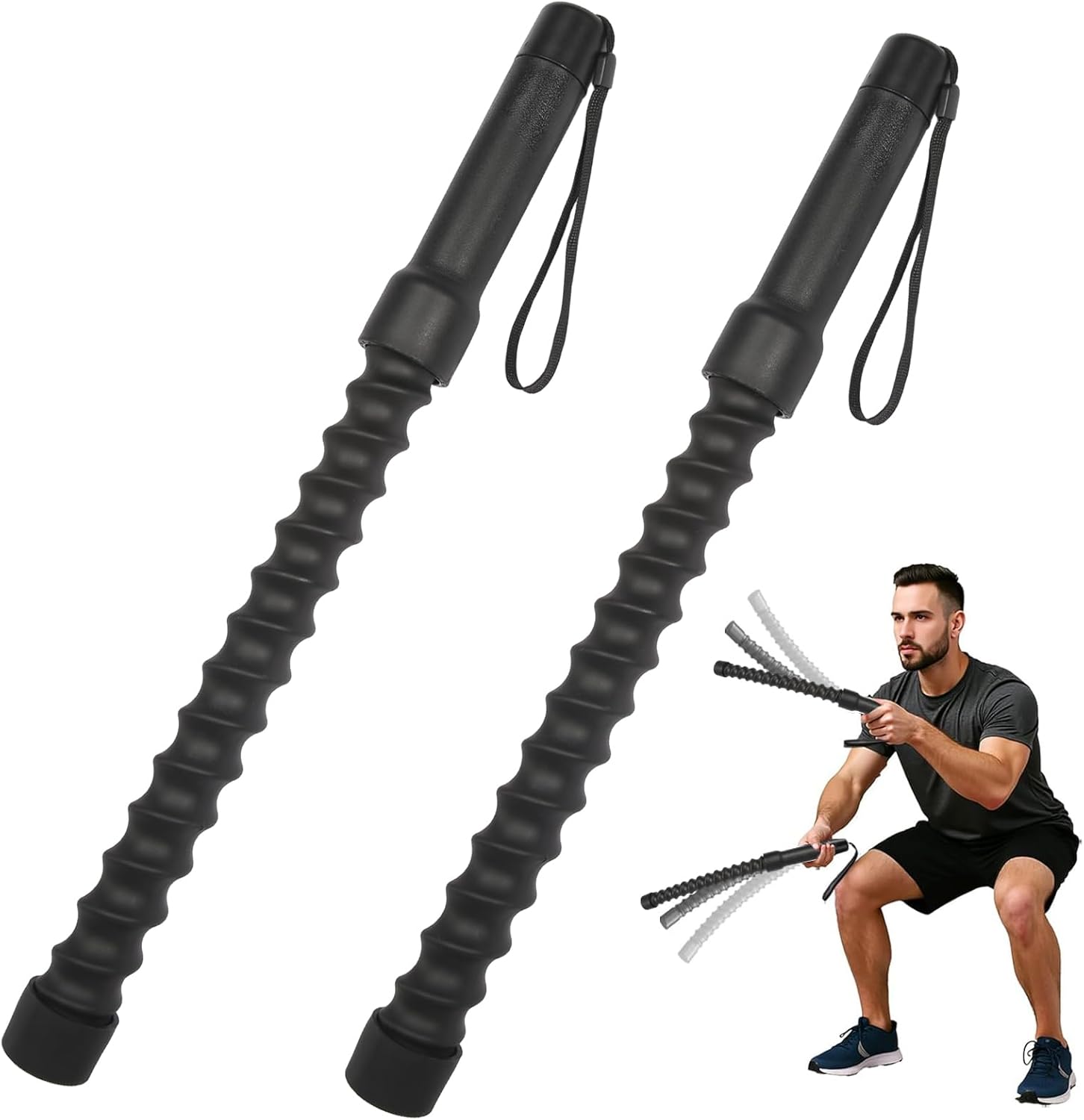 2-Pack Ropeless Weighted Battle Ropes – Portable Home & Outdoor Workout