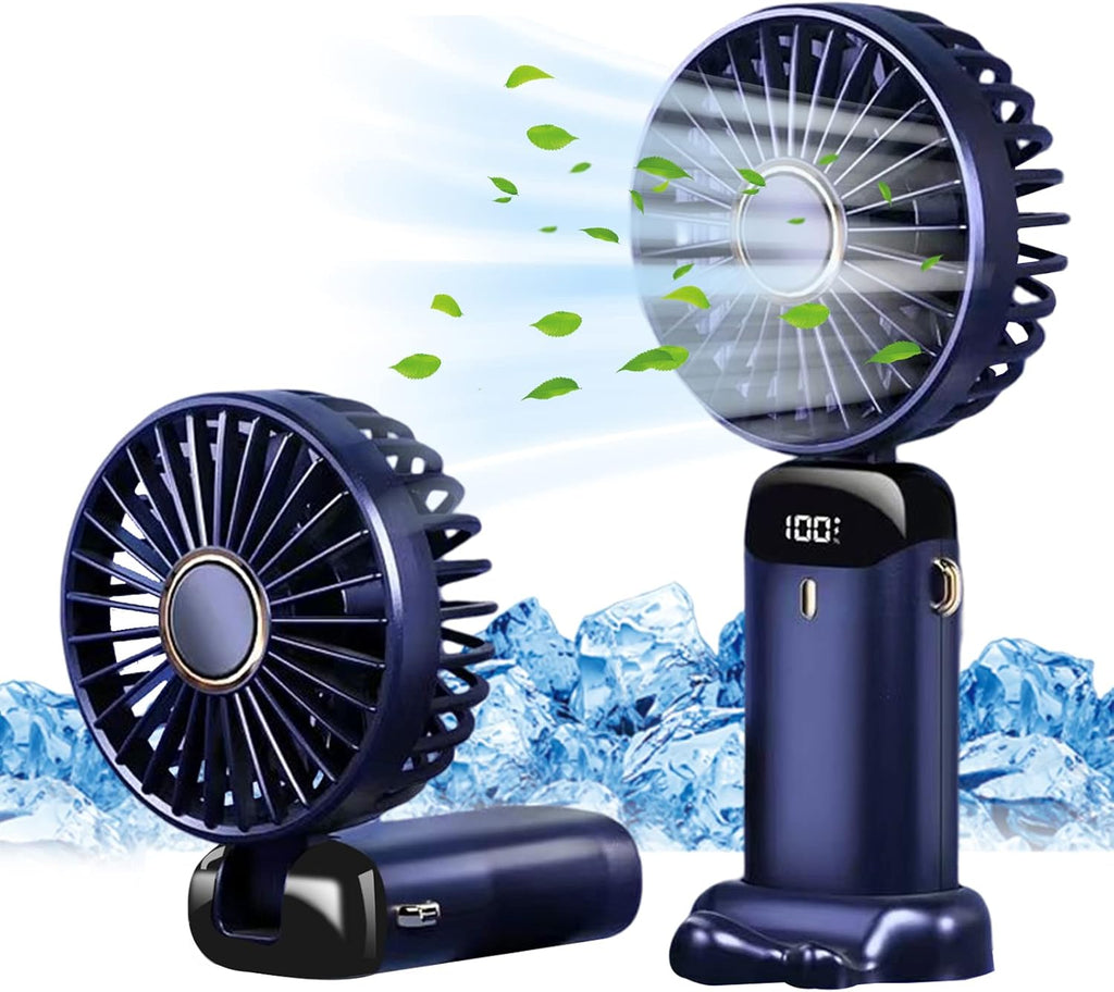 Portable Handheld Fan – USB Rechargeable 5-Speed Foldable Mini Fan