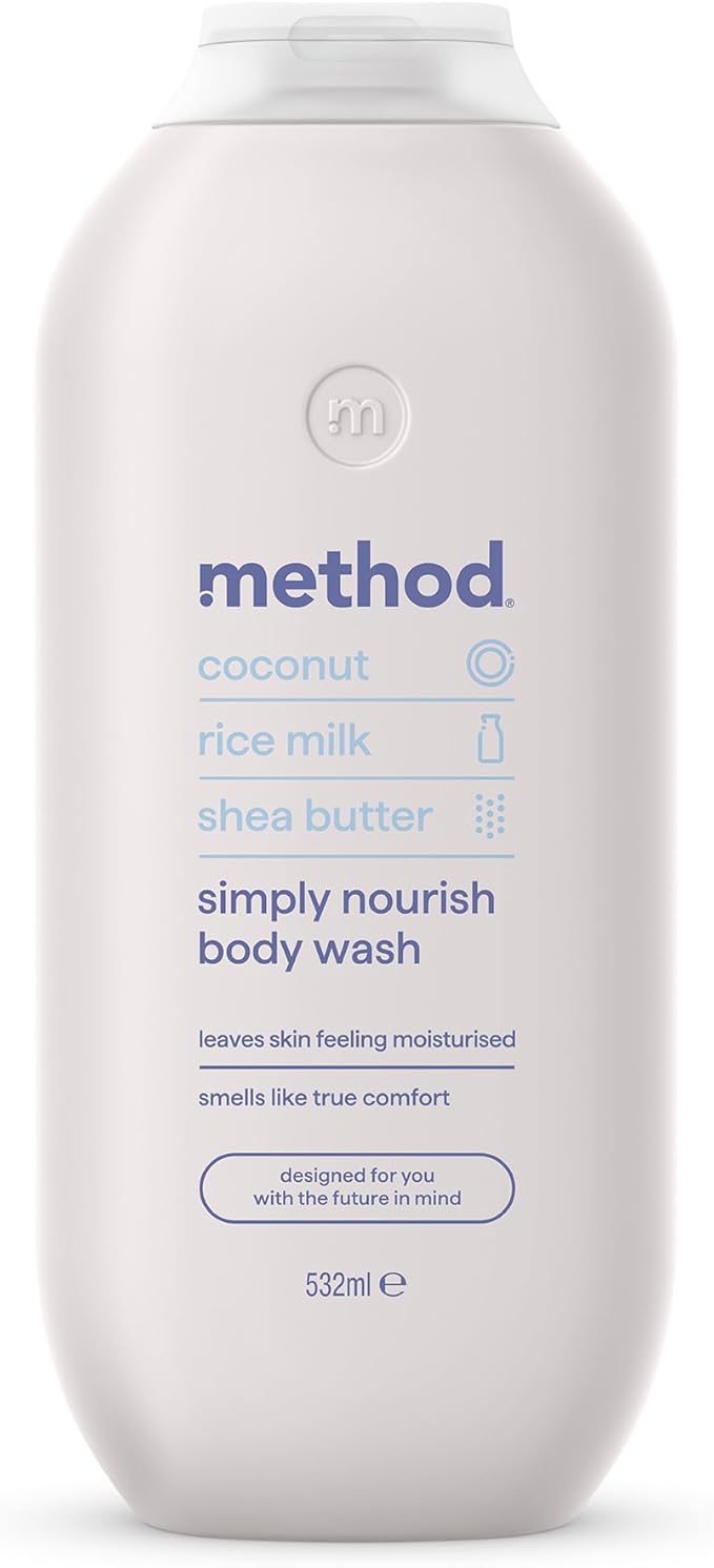 Method Simply Nourish Body Wash – Coconut, Rice Milk & Shea Butter Shower Gel (532ml)