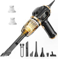 Portable Cordless Car Vacuum – Mini Handheld Cleaner with LCD & Multi-Nozzles for Car, Home & Pets