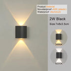 Modern LED Up & Down Wall Sconce – Indoor & Outdoor Ambient Lighting for Living Room, Bedroom & Hallway