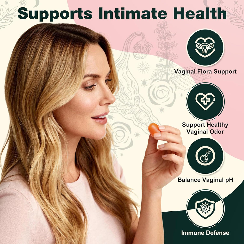Premium Feminine pH & Energy Gummies – Vegan, Pineapple (60 Count)