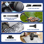 Portable Cordless Car Vacuum – Mini Handheld Cleaner with LCD & Multi-Nozzles for Car, Home & Pets