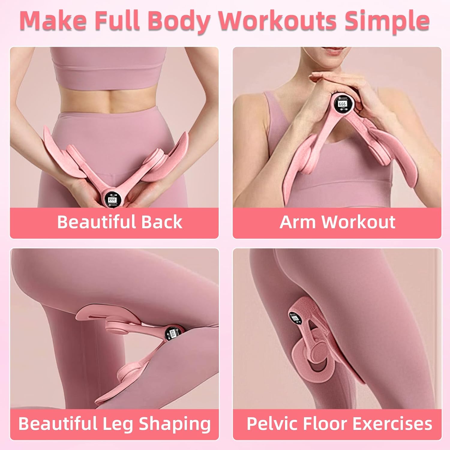 Kegel Pelvic Floor Trainer with Counter – Inner Thigh & Leg Strengthener