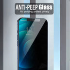 Anti-Peep Tempered Glass Screen Protector – Full Cover for iPhone 11 to 16 Series