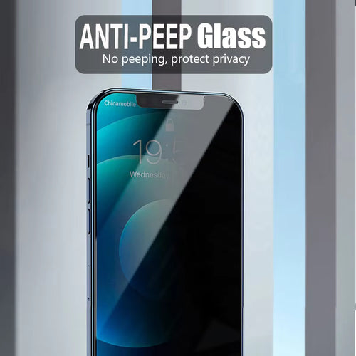 Anti-Peep Tempered Glass Screen Protector – Full Cover for iPhone 11 to 16 Series