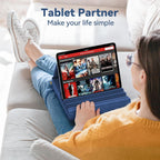 KDD Foldable Tablet Pillow Stand – Soft Lap & Bed Holder with Pocket