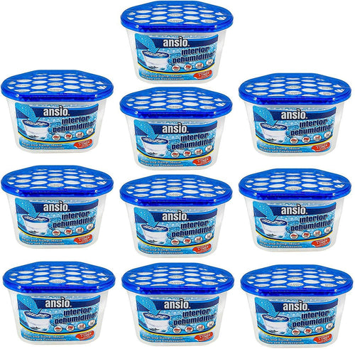 ANSIO Disposable Dehumidifier Moisture Absorber – Pack of 10