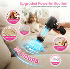 Wansimoo 25000PA Handheld Car Vacuum – Foldable Cordless Mini Cleaner with Digital Display & One-Touch Dust Removal (Purple)
