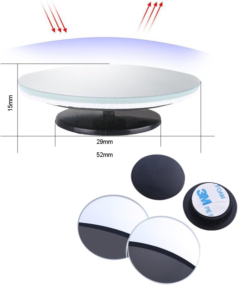 BEEWAY 360° Blind Spot Mirrors – Pack of 2