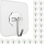 24 Pack Heavy Duty Self-Adhesive Wall Hooks – 33lb