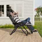 UDPATIO XL Zero Gravity Sun Lounger – Extra Wide Outdoor Recliner with Cushion & Cup Holder (Dark Grey, 200kg)