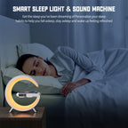 G-Shape 5-in-1 Smart LED Lamp – Wireless Charging, Bluetooth Speaker & Alarm Clock