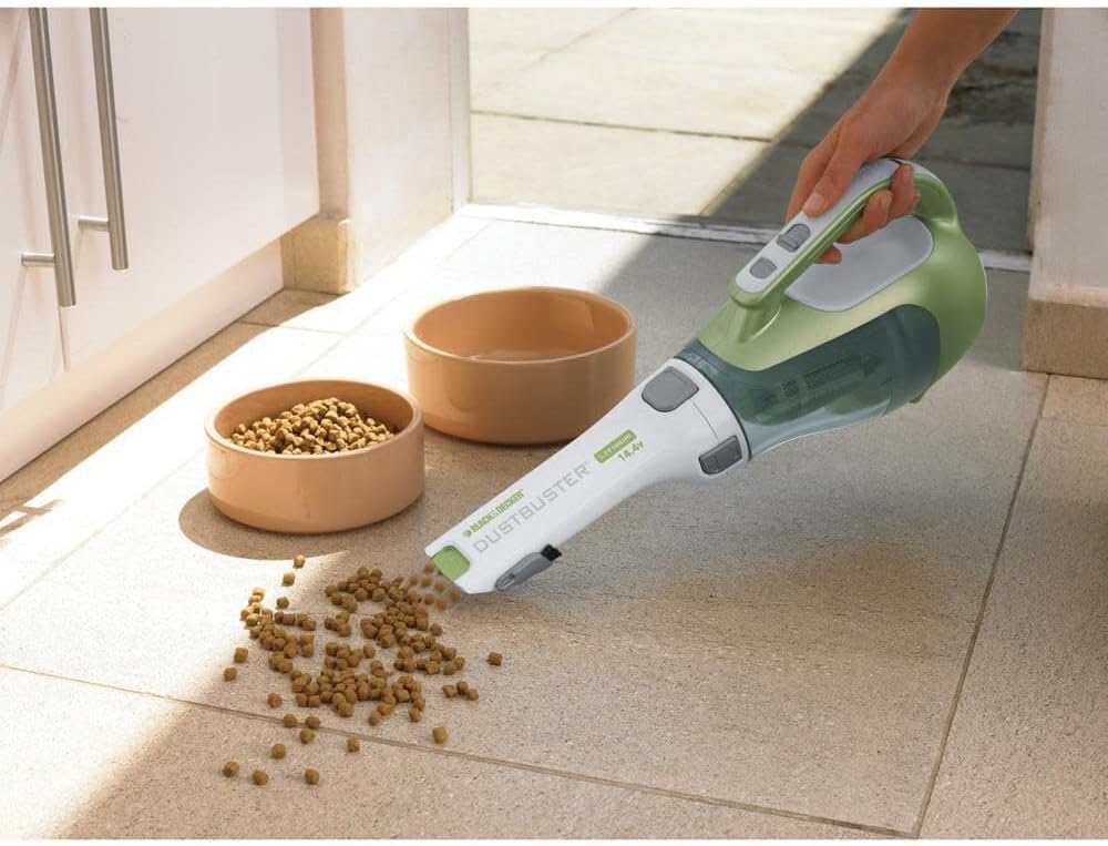 BLACK+DECKER dustbuster AdvancedClean – Cordless Handheld Vacuum for Home & Car with Crevice Tool & Rotating Nozzle (CHV1410L)