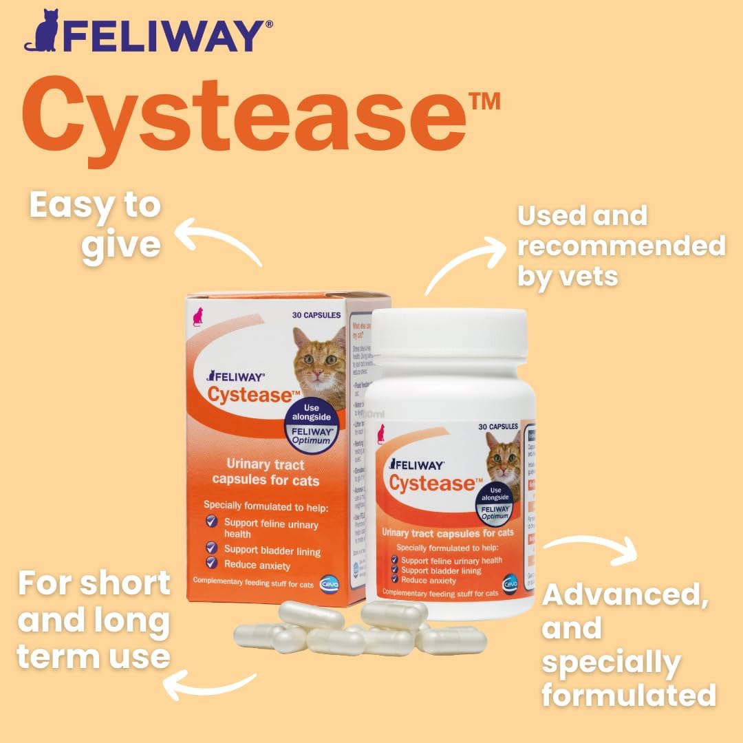 Feliway Cystease Cat Urinary Support Capsules – 30 Pack