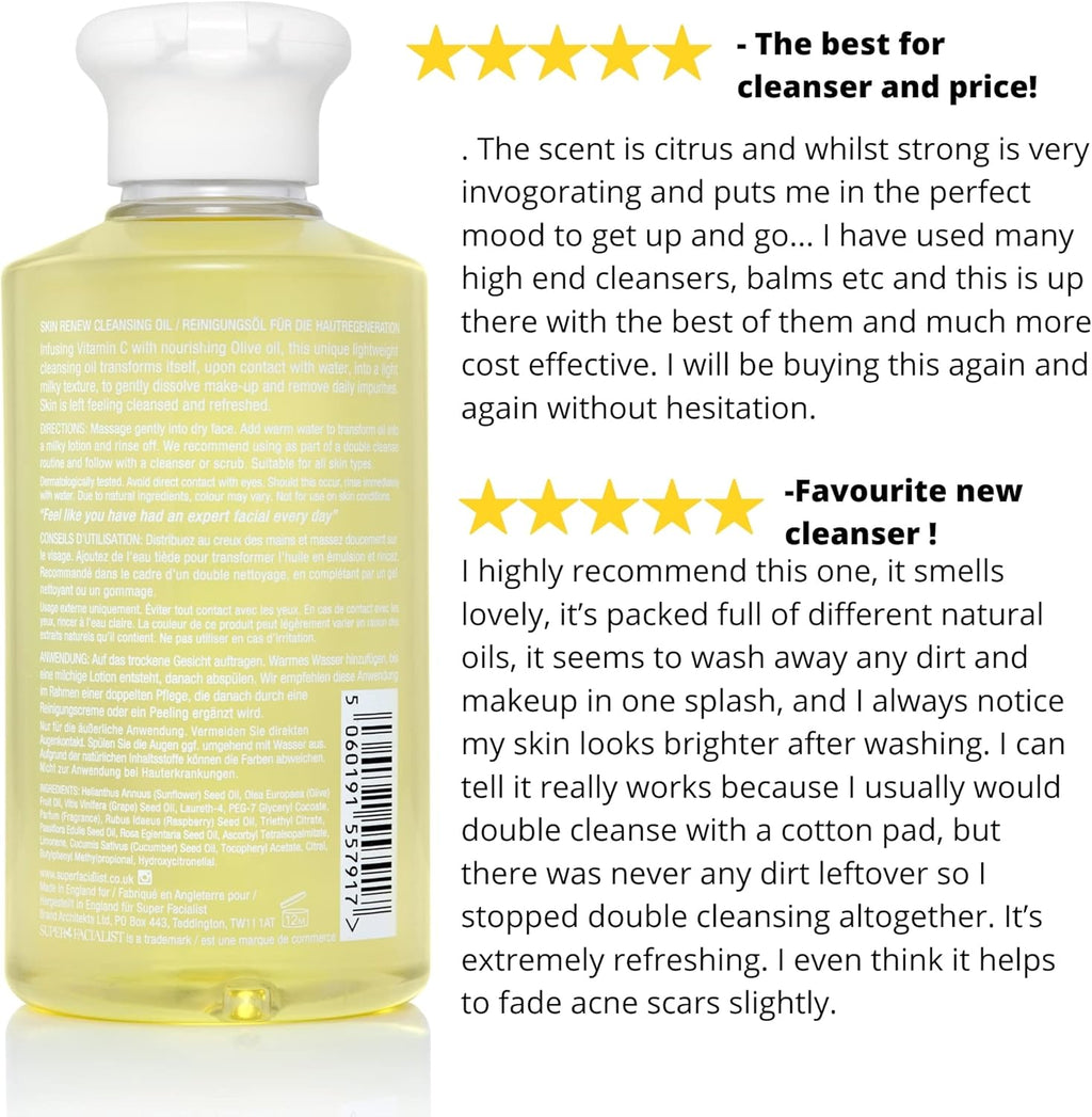 Super Facialist Vitamin C Cleansing Oil – Gentle Makeup Remover (200ml)