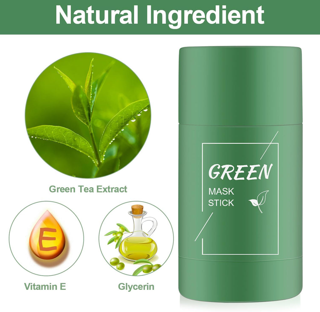 2-Pack Green Tea Mask Stick – Deep Cleansing, Oil Control & Pore Refining for Face