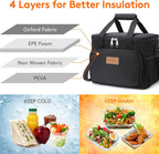Lifewit 8.5L Insulated Lunch Bag – 12 Can Soft Cooler Tote (Black)
