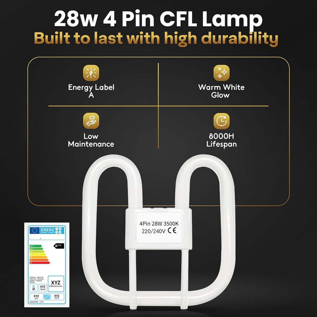 28W 2D CFL Butterfly Bulb – Warm White (3500K)