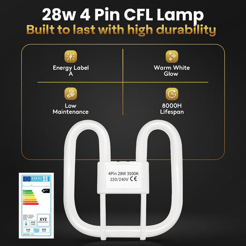 28W 2D CFL Butterfly Bulb – Warm White (3500K)