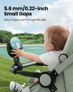 Gaiatop Mini Portable Clip Fan – Rechargeable 360° Flexible Tripod Stroller Fan (Black)